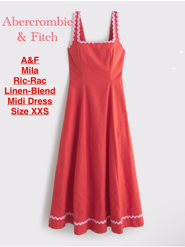 Firm At 75 Abercrombie  Fitch Mila Midi Dress Brand New